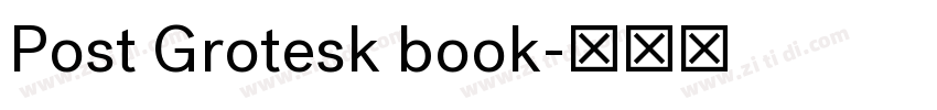 Post Grotesk book字体转换